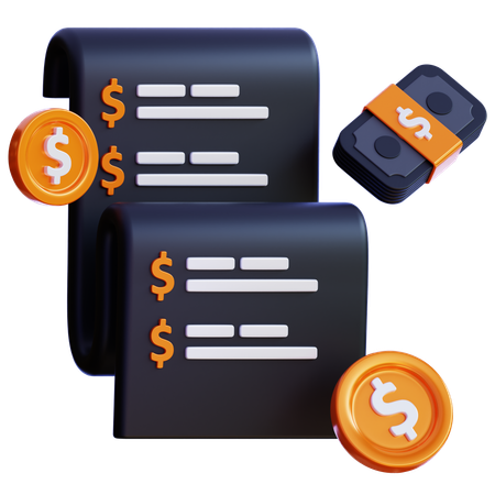 Notas bancárias  3D Icon