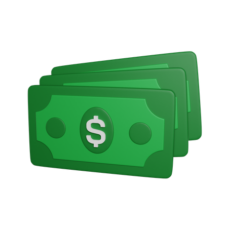 Notas de dinheiro  3D Icon