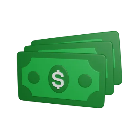 Notas de dinheiro  3D Icon