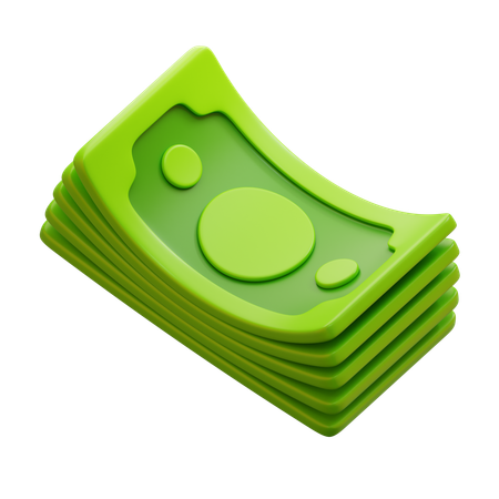 Notas de dinheiro  3D Icon