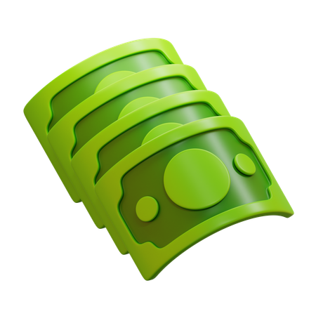 Notas de dinheiro  3D Icon