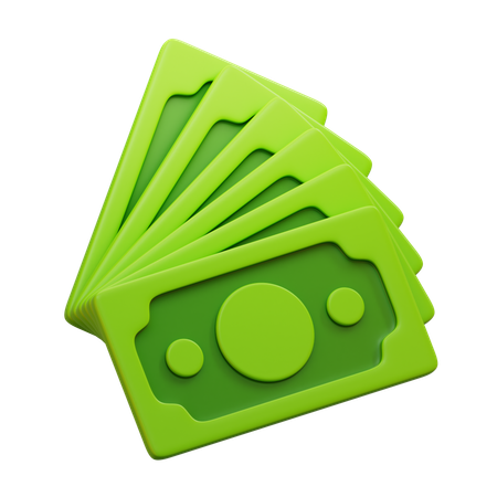 Notas de dinheiro  3D Icon