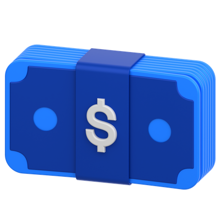 Notas de dinheiro  3D Icon