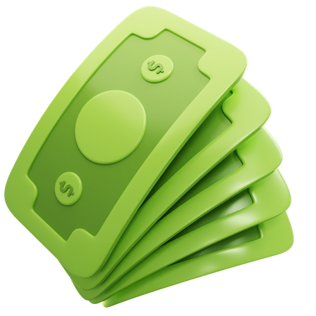 Notas de dinheiro  3D Icon