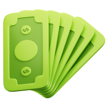 Notas de dinheiro  3D Icon