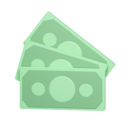 Notas de dinheiro  3D Icon