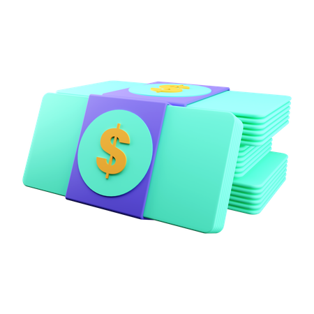Notas de dinheiro  3D Icon