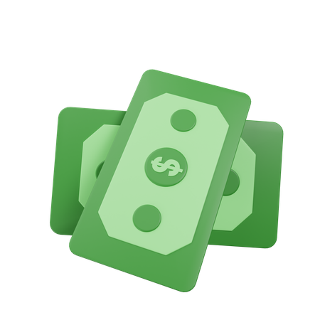 Notas de dinheiro  3D Icon
