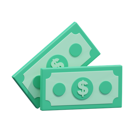 Notas de dólar  3D Icon