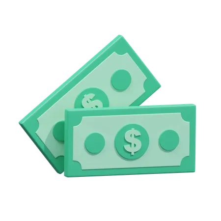 Notas de dólar  3D Icon