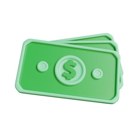 Notas de dólar  3D Icon