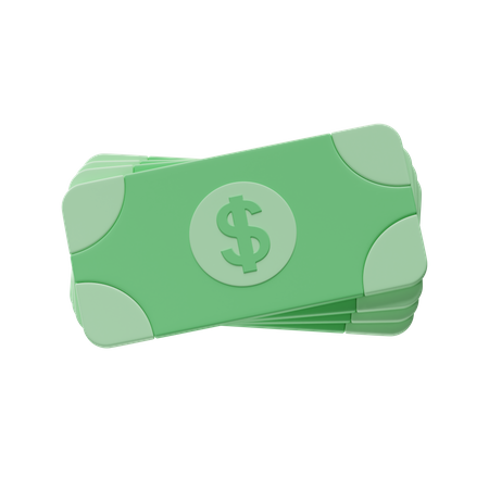 Notas de dólar  3D Icon