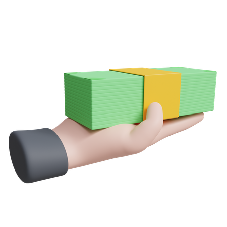 Notas de dólar  3D Icon