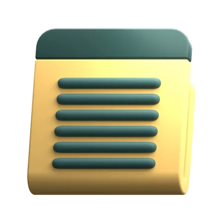 Notas de escritório  3D Icon