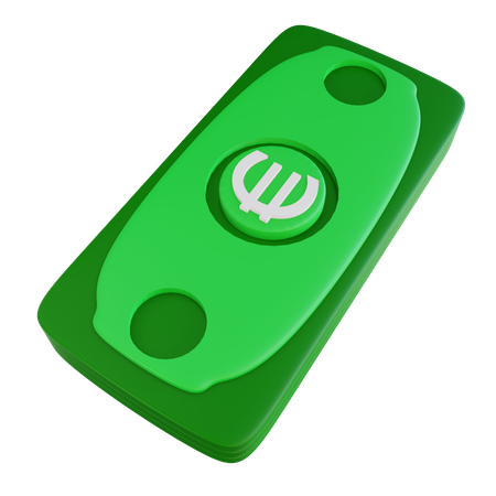 Notas de euro  3D Icon