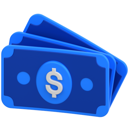 Notas de moeda  3D Icon