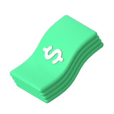 Notas de moeda  3D Icon