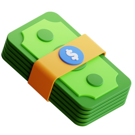 Notas de moeda  3D Icon
