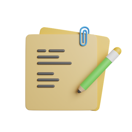 Notas de planejamento  3D Icon