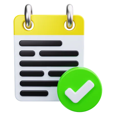 Verificar notas  3D Icon