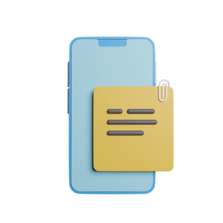 Notas en línea  3D Icon