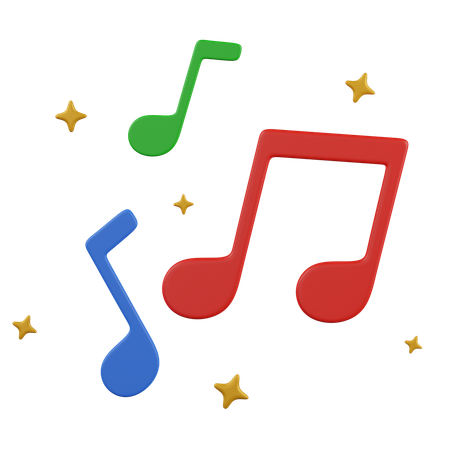 Notas musicais  3D Icon