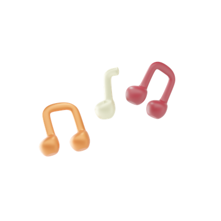 Notas musicais  3D Icon