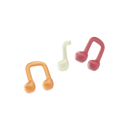 Notas musicais  3D Icon