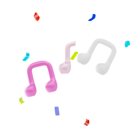 Notas musicais  3D Icon