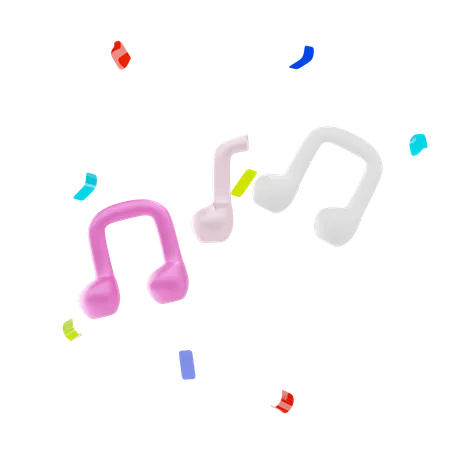 Notas musicais  3D Icon