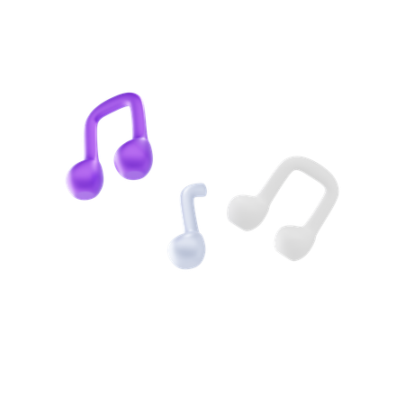 Notas musicais  3D Icon