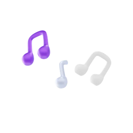 Notas musicais  3D Icon