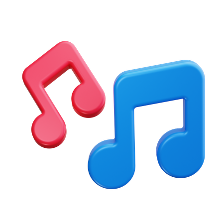 Notas musicais  3D Icon