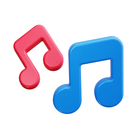 Notas musicais  3D Icon