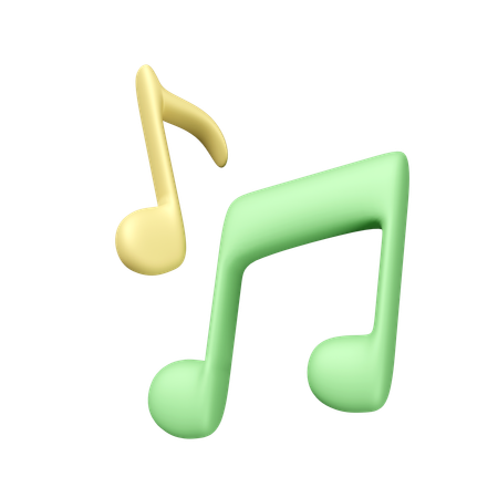 Notas musicais  3D Icon
