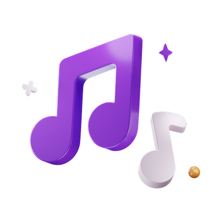 Notas musicais  3D Icon