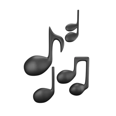 Notas musicais  3D Illustration