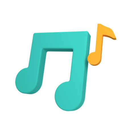 Notas musicais  3D Icon