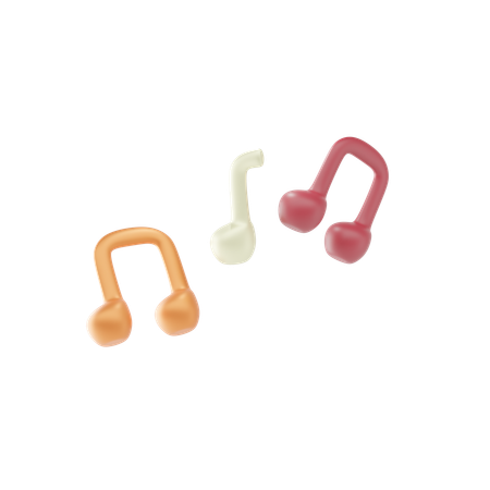 Notas musicales  3D Icon