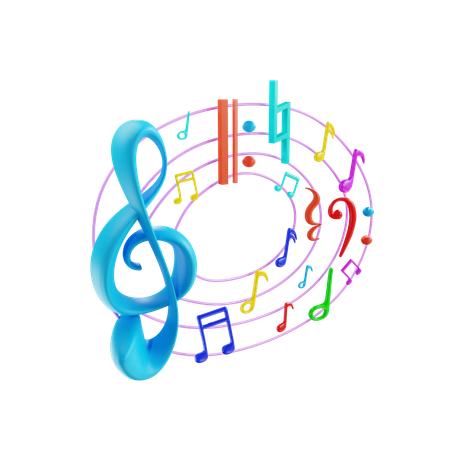 Notas musicales  3D Icon