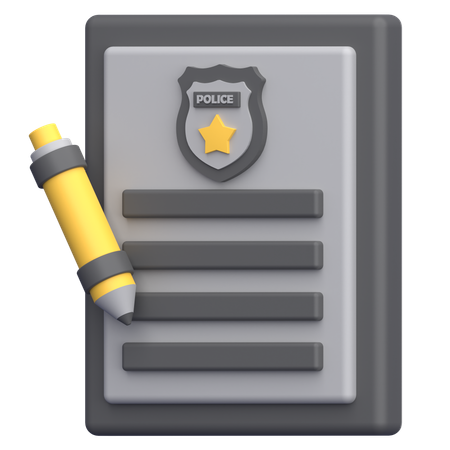 Notas policiais  3D Icon