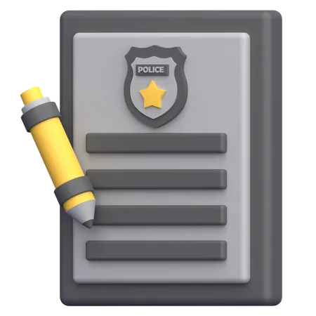 Notas policiais  3D Icon