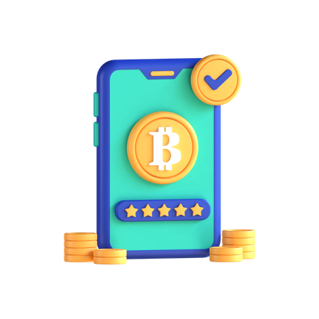 Évaluation crypto en ligne  3D Icon