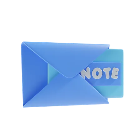 Note Message Icon 3 D Illustration 3D Icon