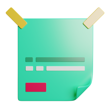Note  3D Icon