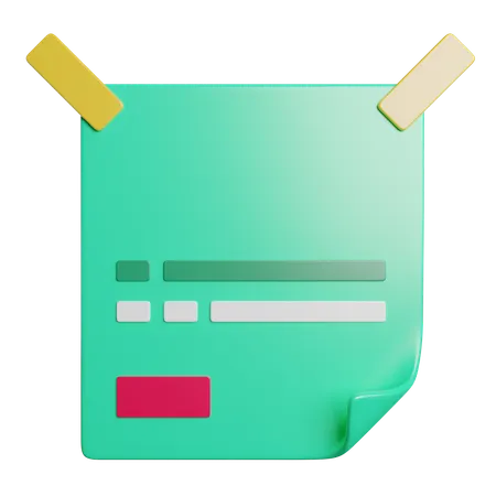 Note  3D Icon
