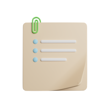 Note  3D Icon