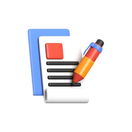 3 D Rendering Notes Application Icon 3D Icon
