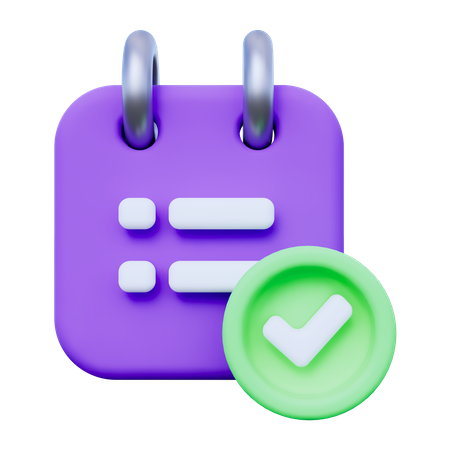 Note Approved  3D Icon