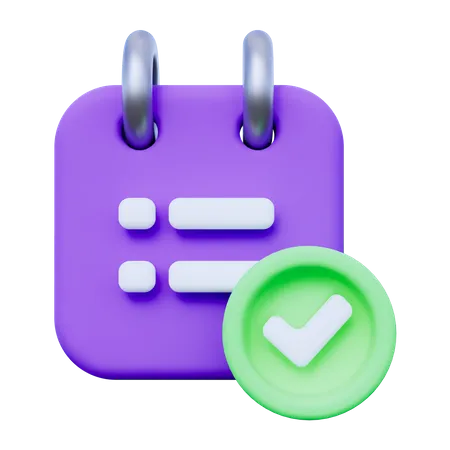 Note Approved  3D Icon
